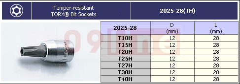 KOKEN(코켄) 1/4 별홀비트소켓 2025-28(TH)