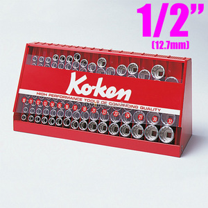 KOKEN(코켄) 1/2인치 mm타입 진열용 복스알셋트 S4240M-6각 (복스세트)
